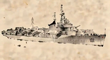 用水墨畫打開咱家驅(qū)逐艦